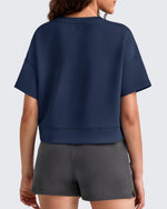 G4Free - Smoofit Crew Neck Boxy Drop Shoulder Short Sleeve -GF25K490AA-S