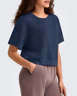 G4Free - Smoofit Crew Neck Boxy Drop Shoulder Short Sleeve -GF25K490AA-S