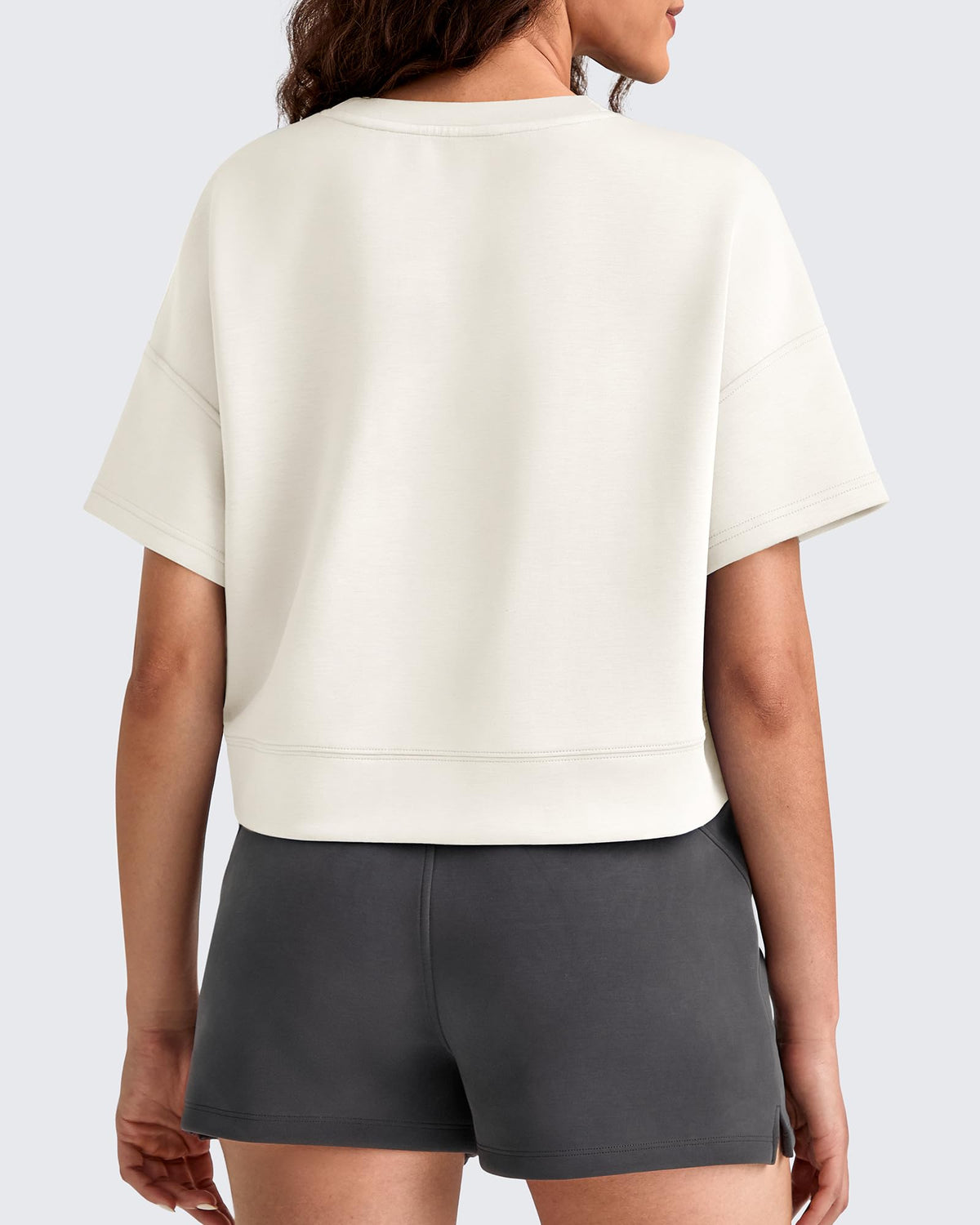 G4Free - Smoofit Crew Neck Boxy Drop Shoulder Short Sleeve -GF25K490AA-S