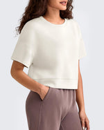 G4Free - Smoofit Crew Neck Boxy Drop Shoulder Short Sleeve -GF25K490AA-S
