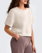 G4Free - Smoofit Crew Neck Boxy Drop Shoulder Short Sleeve -GF25K490AA-S