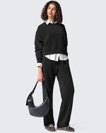 G4Free - Smoofit Crewneck Pullover Loose Sweatshirts -GF25F431AF-XS