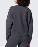 G4Free - Smoofit Crewneck Pullover Loose Sweatshirts -GF25F431AF-XS