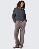 G4Free - Smoofit Crewneck Pullover Loose Sweatshirts -GF25F431AF-XS