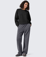 G4Free - Smoofit Crewneck Pullover Loose Sweatshirts -GF25F431AF-XS