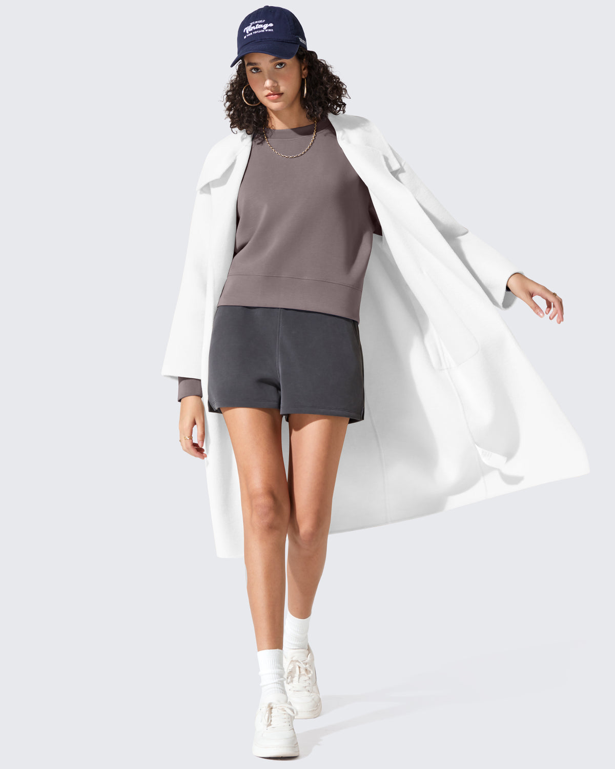 G4Free - Smoofit Crewneck Pullover Loose Sweatshirts -GF25F431AF-XS