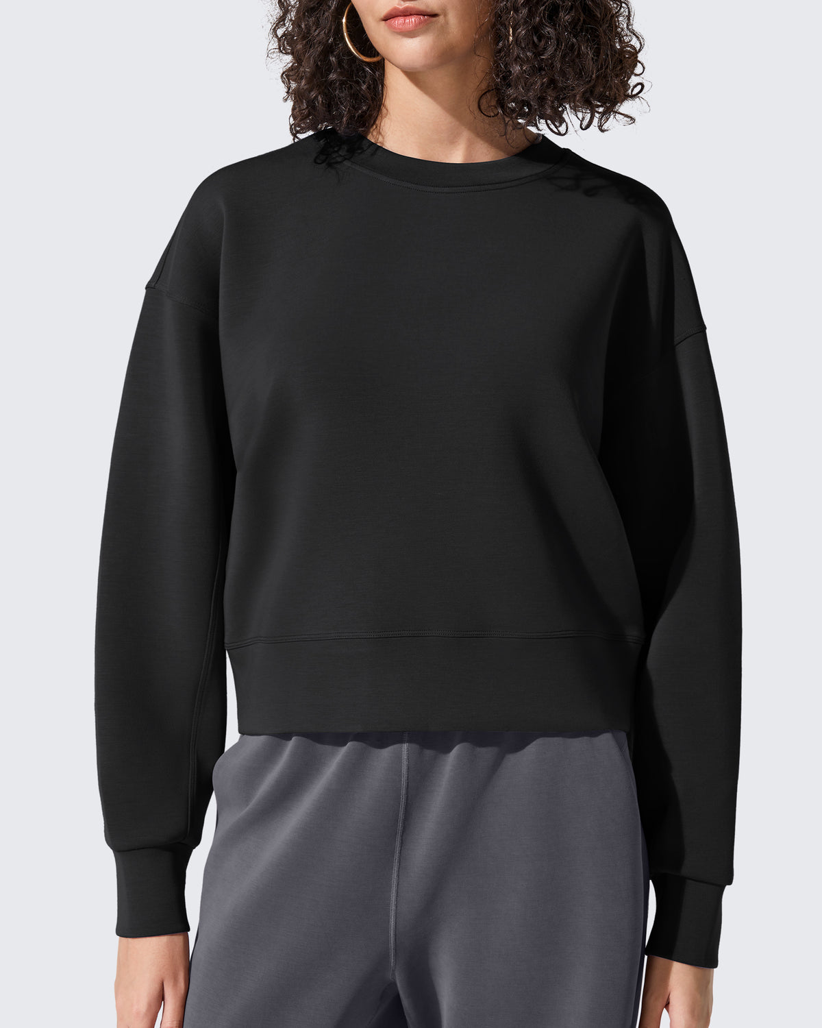 G4Free - Smoofit Crewneck Pullover Loose Sweatshirts -GF25F431AF-XS
