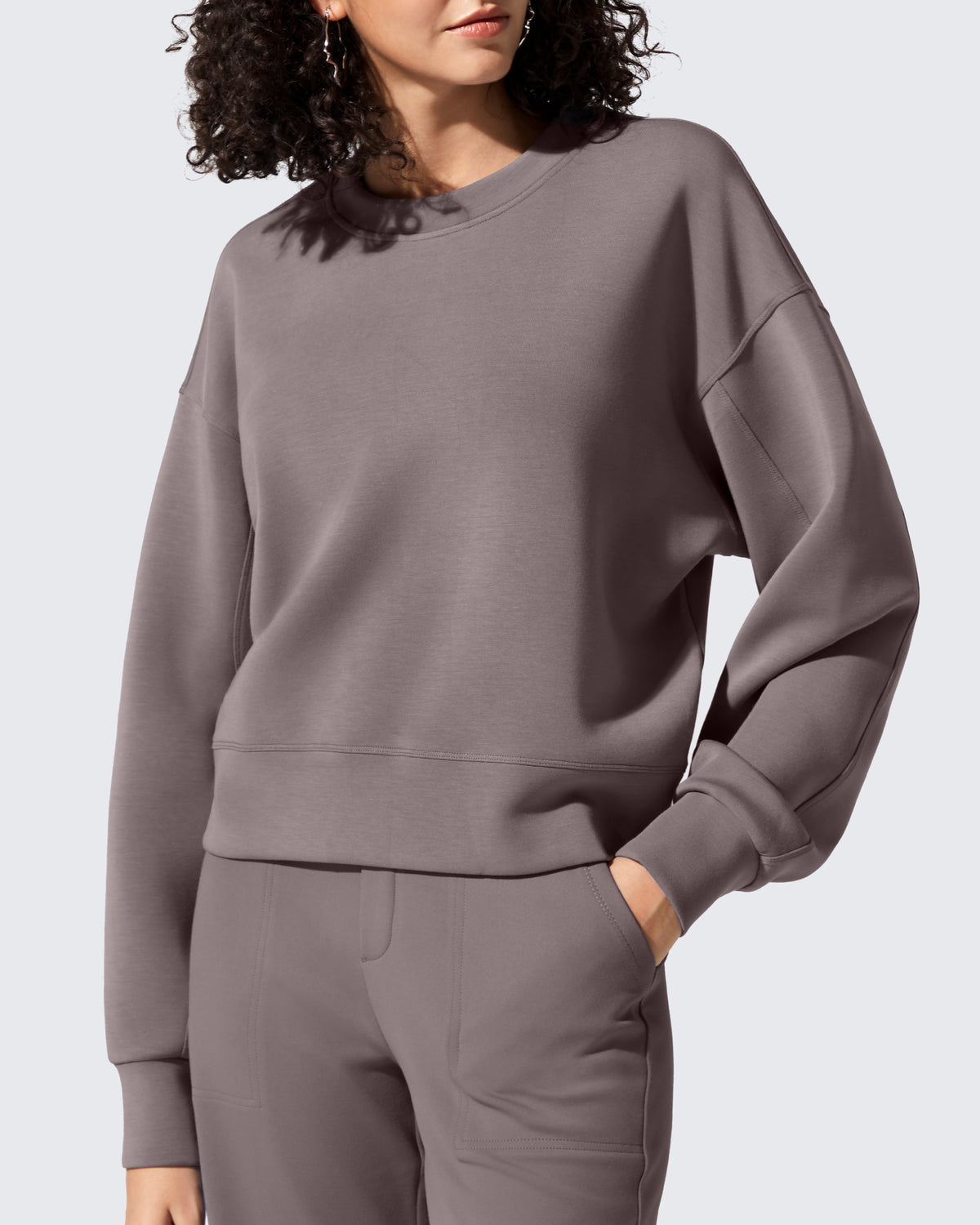 G4Free - Smoofit Crewneck Pullover Loose Sweatshirts -GF25F431AF-XS