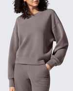 G4Free - Smoofit Crewneck Pullover Loose Sweatshirts -GF25F431AF-XS