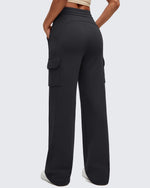 G4Free - Smoofit Drawstring Wide Leg Pockets Cargo Sweatpants -GF25J532AF-XS