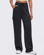 G4Free - Smoofit Drawstring Wide Leg Pockets Cargo Sweatpants -GF25J532AF-XS