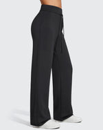 G4Free - Smoofit Elastic Drawstring Fleece Lined Wide Leg Sweatpants -GF25J723AA-S