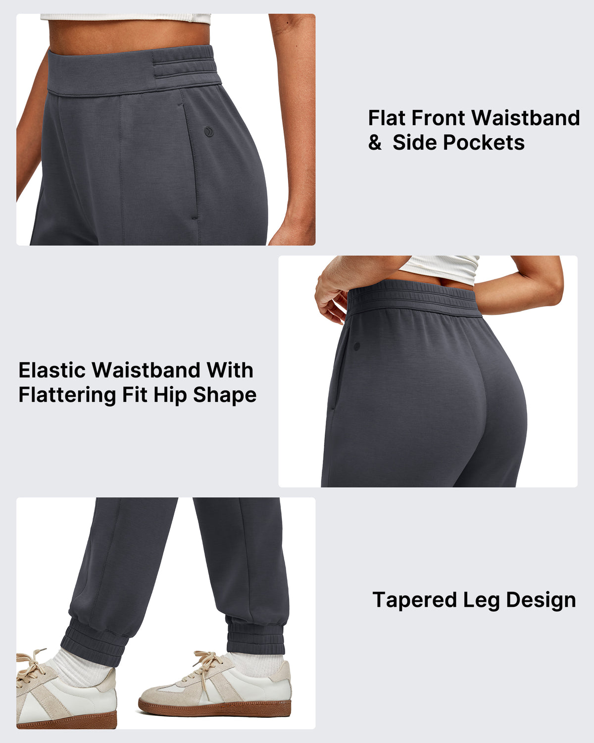 G4Free - Smoofit Elastic Waist Pull Pockets Joggers Pants -GF25D552AF-XS