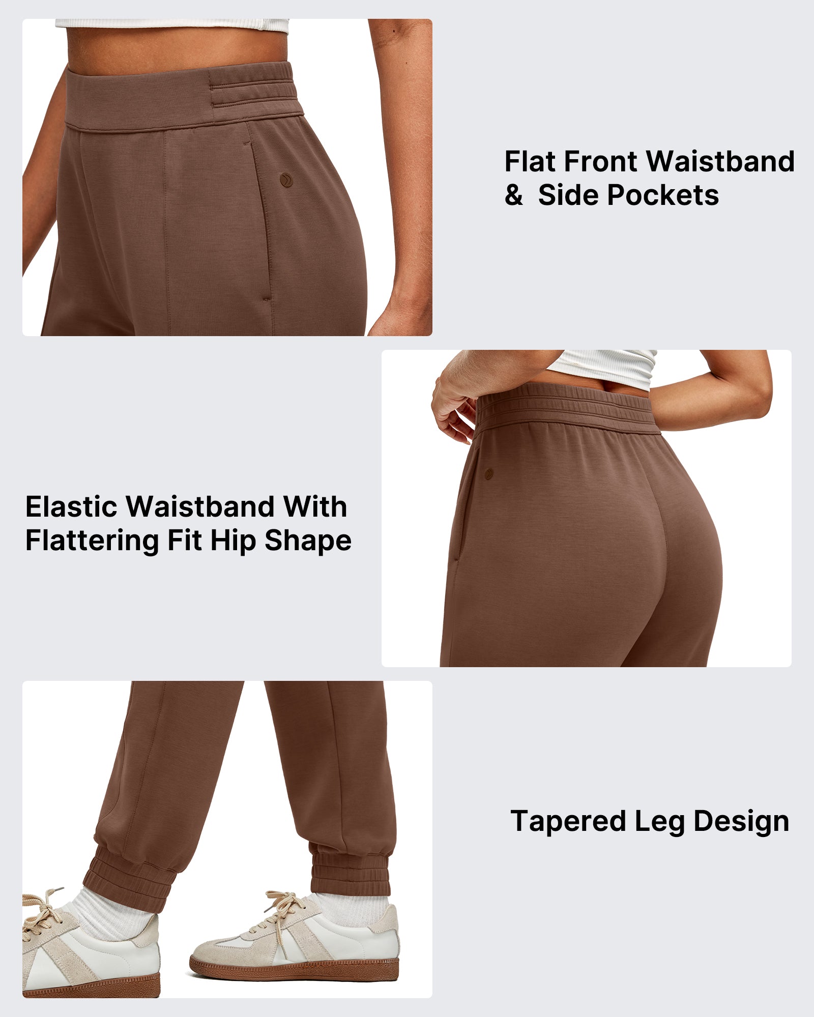 G4Free - Smoofit Elastic Waist Pull Pockets Joggers Pants -GF25D552AF-XS