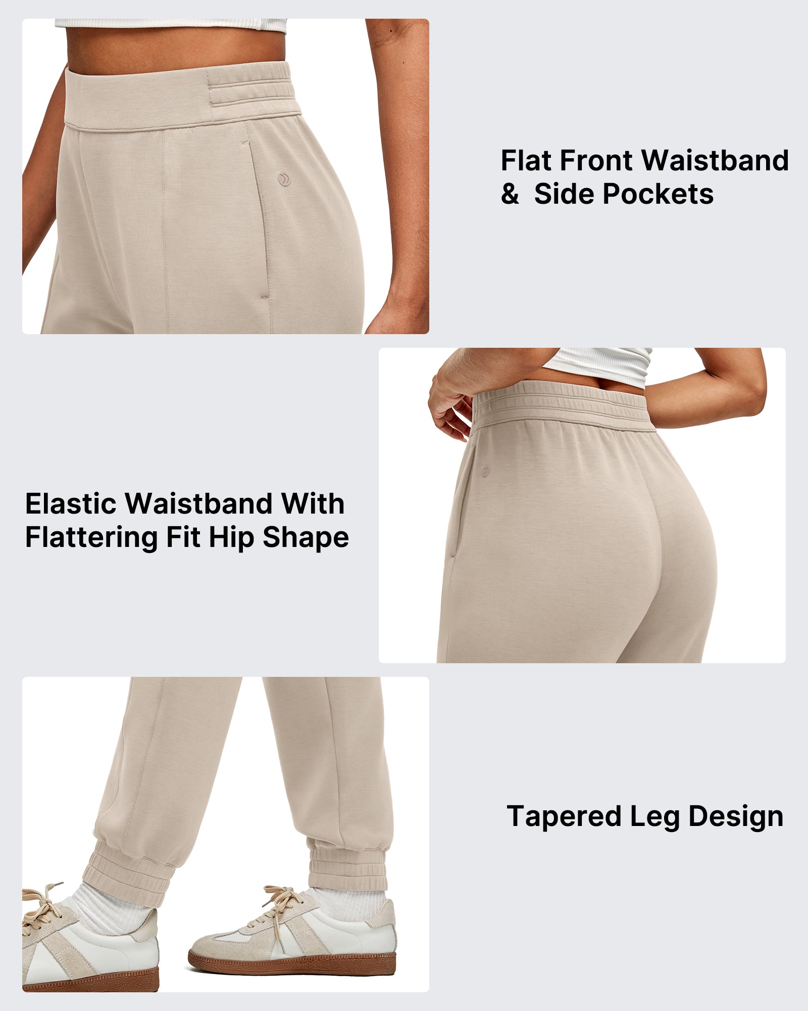 G4Free - Smoofit Elastic Waist Pull Pockets Joggers Pants -GF25D552AF-XS