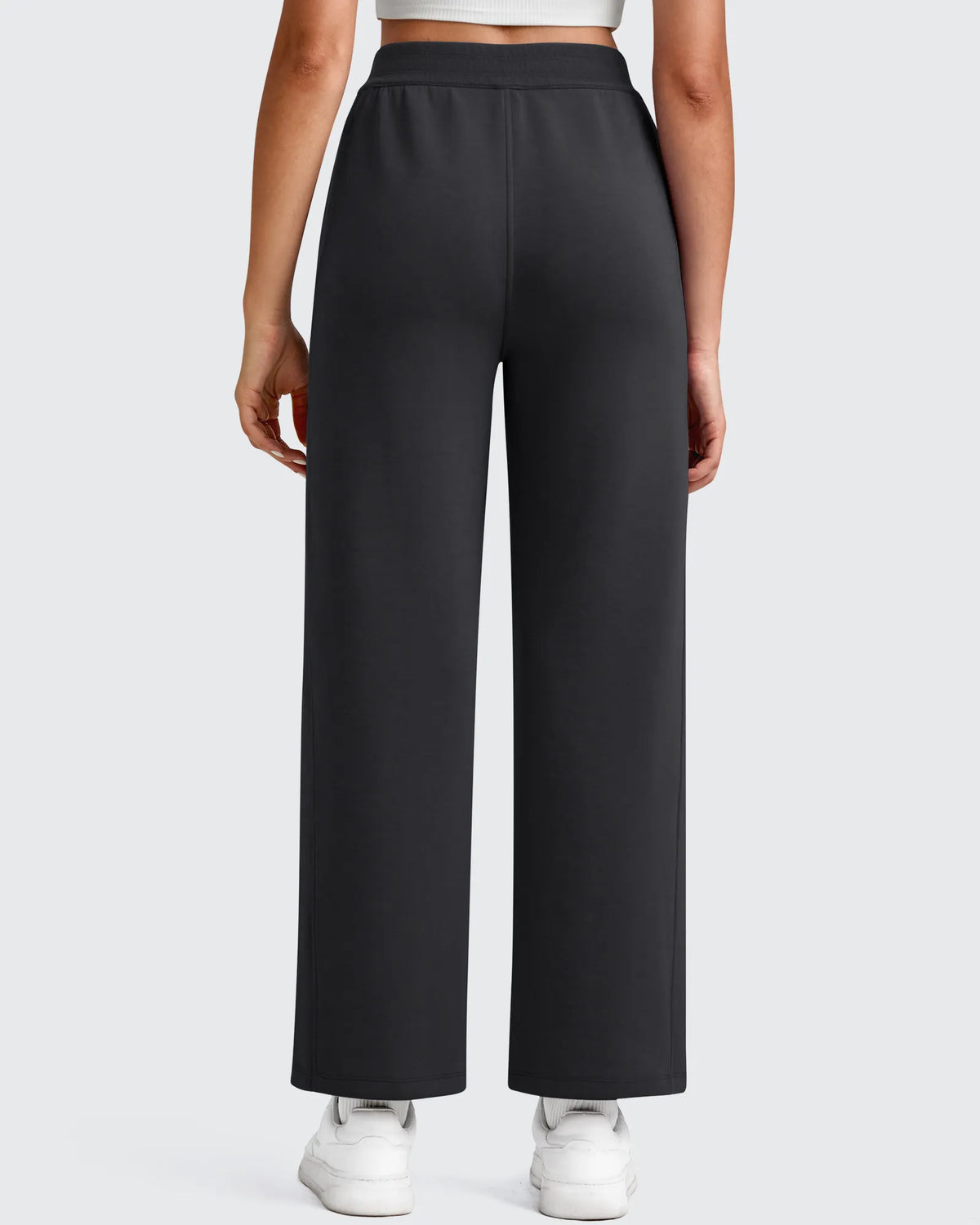 G4Free - Smoofit Elastic Waist Wide Leg Ankle Sweatpants -GF25J524AA-S