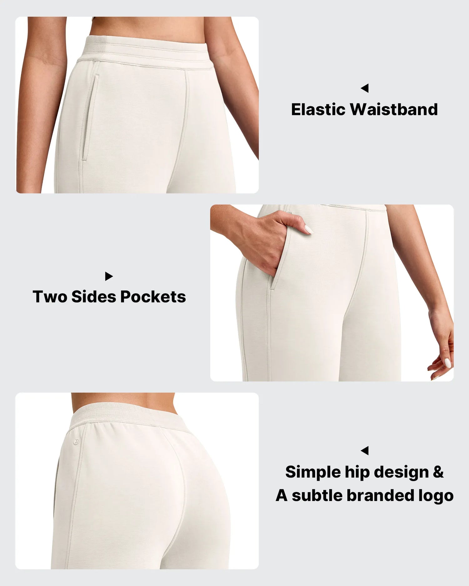 G4Free - Smoofit Elastic Waist Wide Leg Ankle Sweatpants -GF25J524AA-S