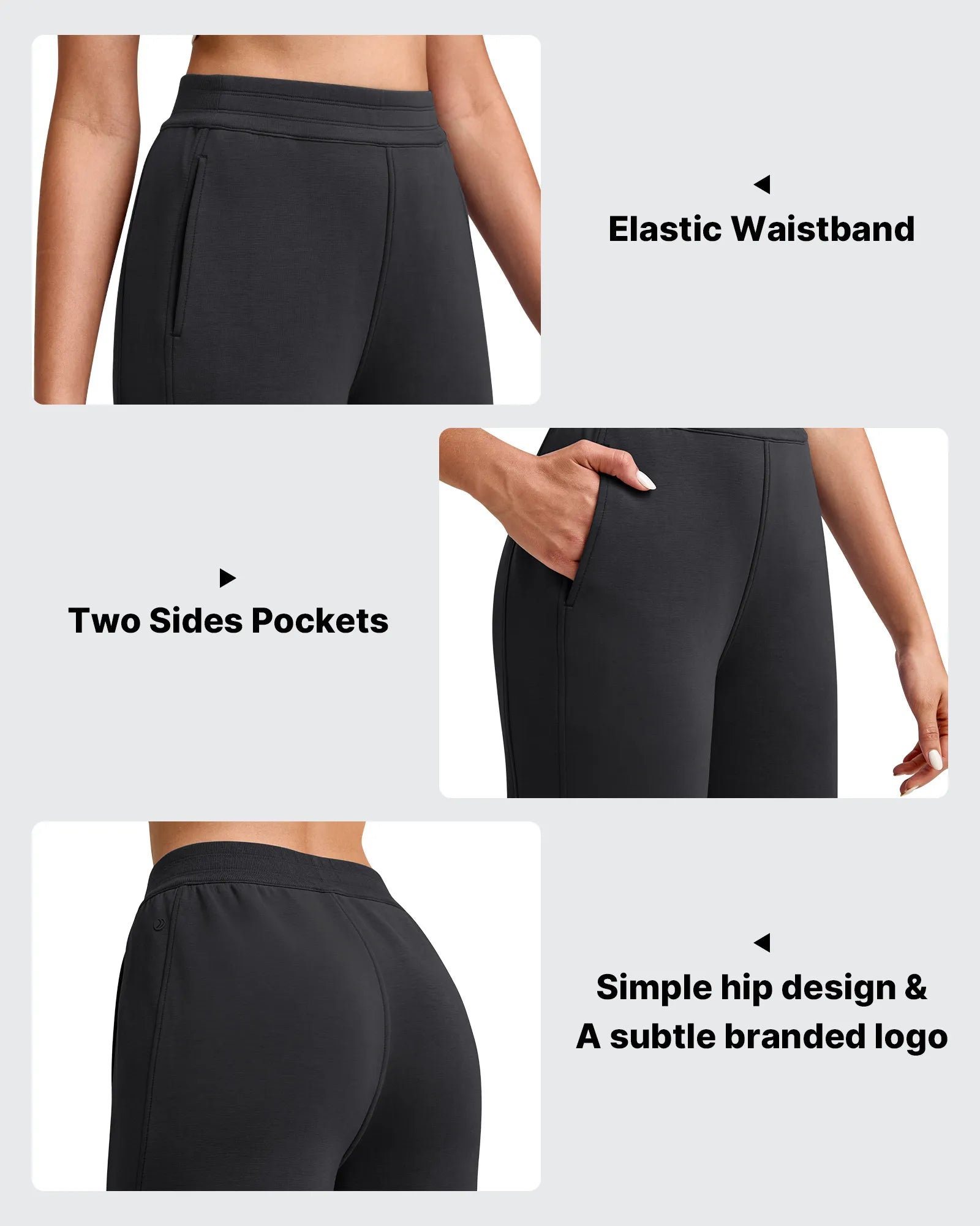 G4Free - Smoofit Elastic Waist Wide Leg Ankle Sweatpants -GF25J524AA-S