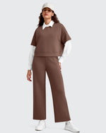 G4Free - Smoofit Elastic Waist Wide Leg Ankle Sweatpants -GF25J524AA-S