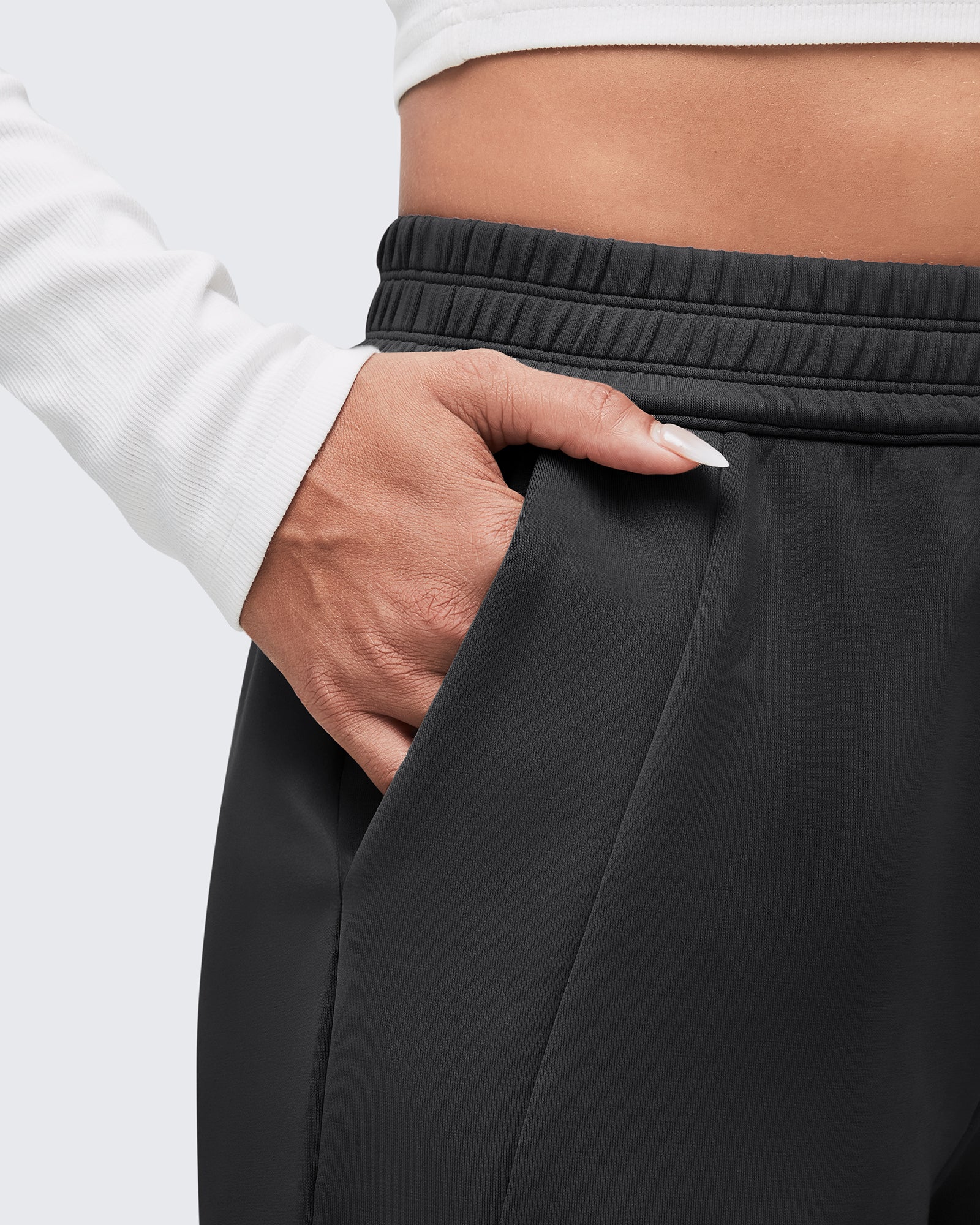 G4Free - Smoofit Elastic-Waist Wide Leg Sweatpants Regular -GF25J510AA-S