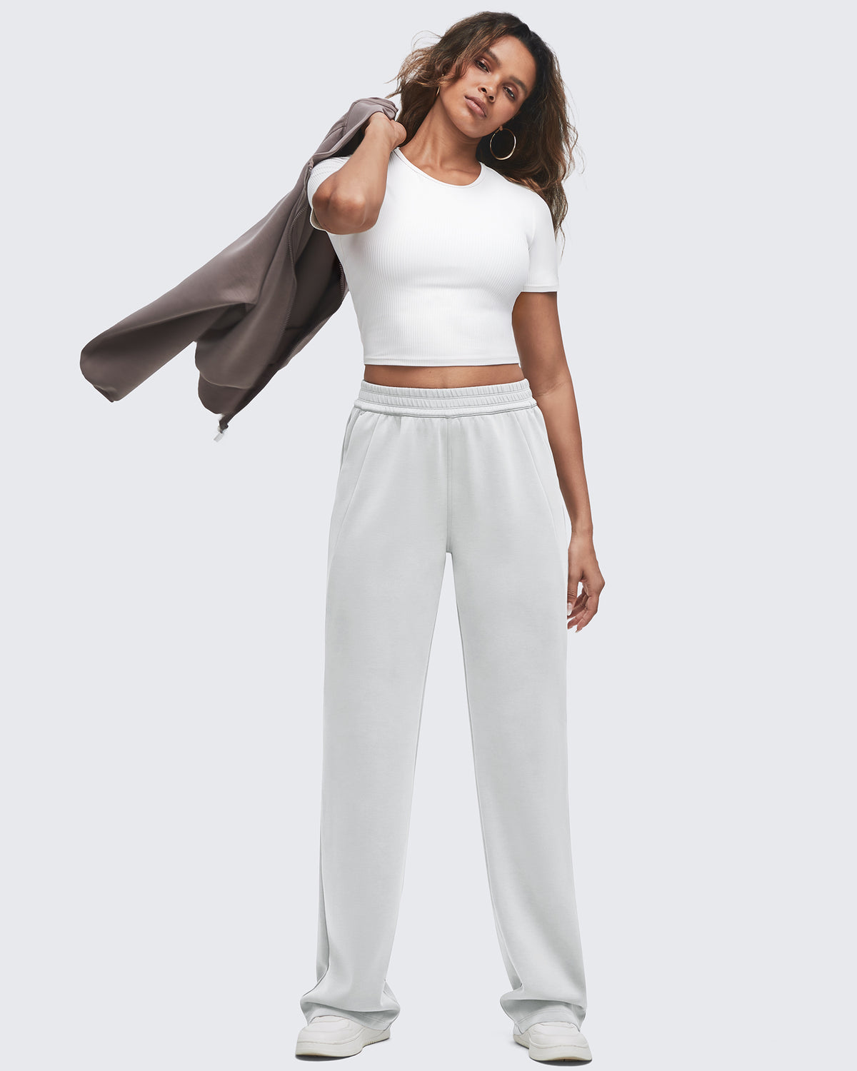 G4Free - Smoofit Elastic-Waist Wide Leg Sweatpants Regular -GF25J510AA-S