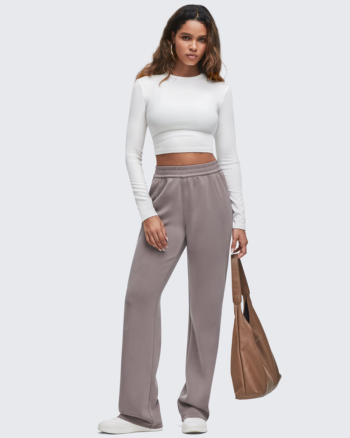 G4Free - Smoofit Elastic-Waist Wide Leg Sweatpants Regular -GF25J510AA-S