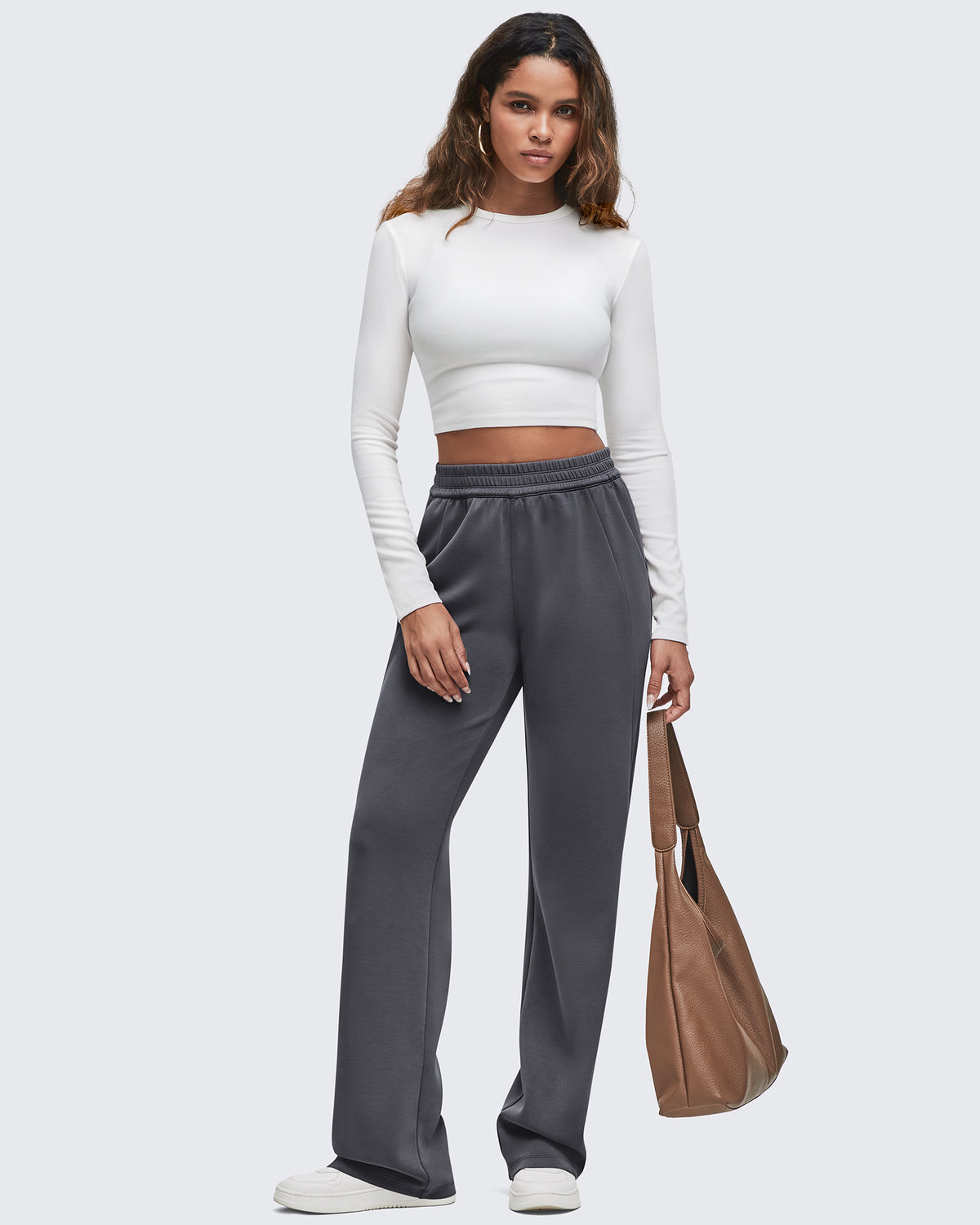 G4Free - Smoofit Elastic-Waist Wide Leg Sweatpants Regular -GF25J510AA-S