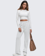 G4Free - Smoofit Elastic-Waist Wide Leg Sweatpants Regular -GF25J510AA-S