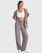 G4Free - Smoofit Elastic Waistband Drawstring Wide Leg Sweatpants -GF25J445AA-S