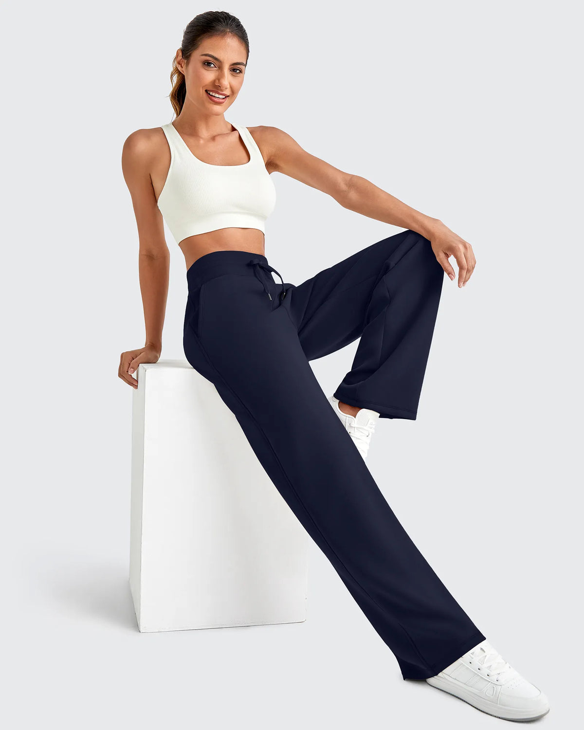 G4Free - Smoofit Elastic Waistband Drawstring Wide Leg Sweatpants -GF25J445AA-S