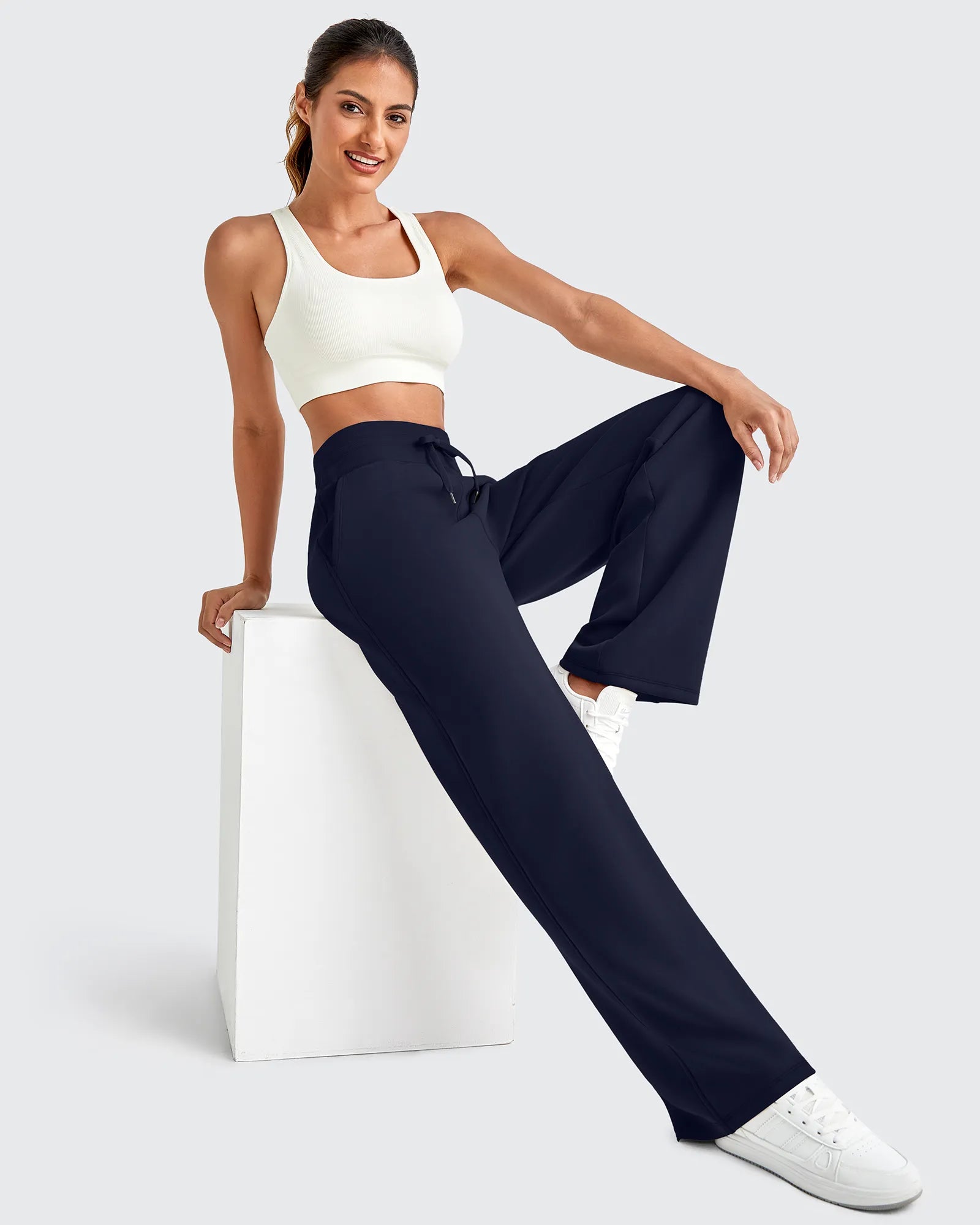 G4Free - Smoofit Elastic Waistband Drawstring Wide Leg Sweatpants -GF25J445AA-S