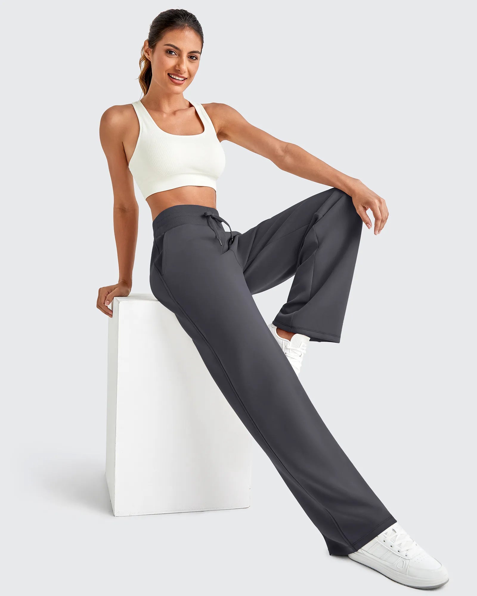 G4Free - Smoofit Elastic Waistband Drawstring Wide Leg Sweatpants -GF25J445AA-S