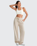 G4Free - Smoofit Elastic Waistband Drawstring Wide Leg Sweatpants -GF25J445AA-S