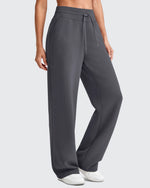 G4Free - Smoofit Elastic Waistband Drawstring Wide Leg Sweatpants -GF25J445CA-S