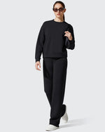 G4Free - Smoofit Fleece Crewneck Pullover Long Sleeve Hoodies -GF25F711AA-S