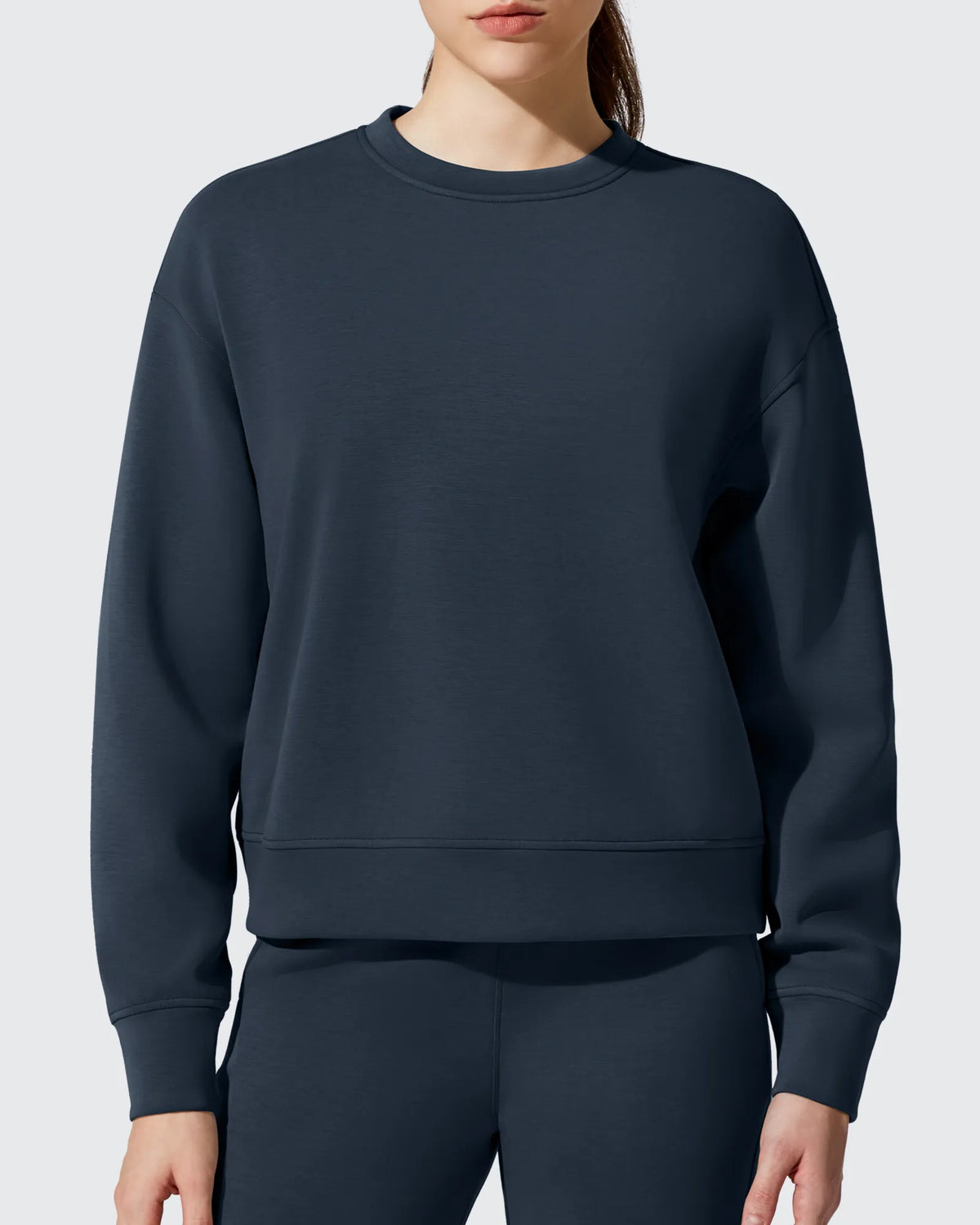 G4Free - Smoofit Fleece Crewneck Pullover Long Sleeve Hoodies -GF25F711AA-S