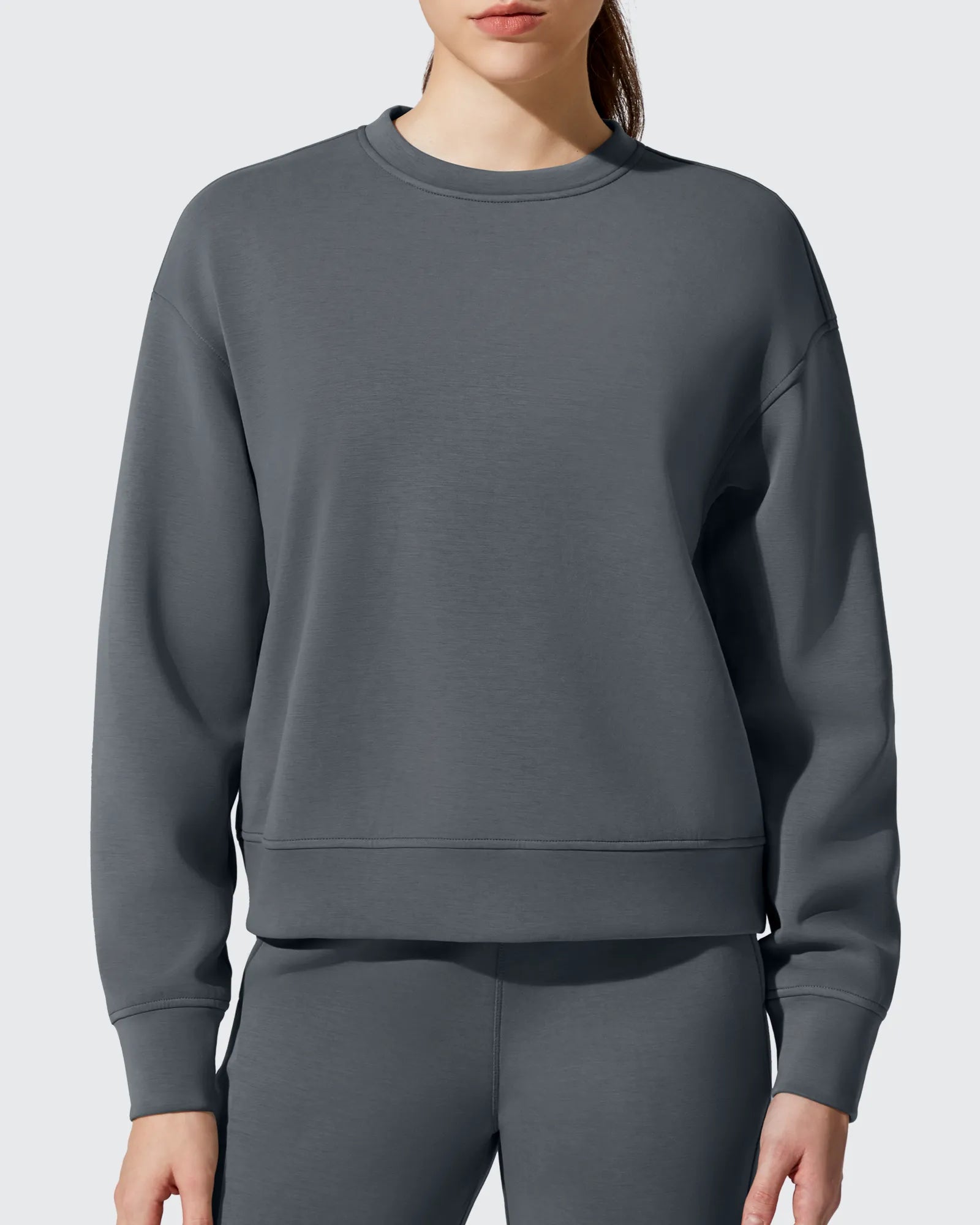 G4Free - Smoofit Fleece Crewneck Pullover Long Sleeve Hoodies -GF25F711AA-S