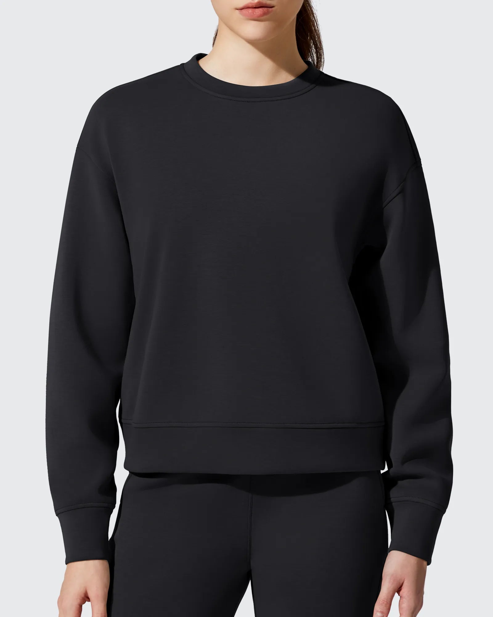 G4Free - Smoofit Fleece Crewneck Pullover Long Sleeve Hoodies -GF25F711AA-S