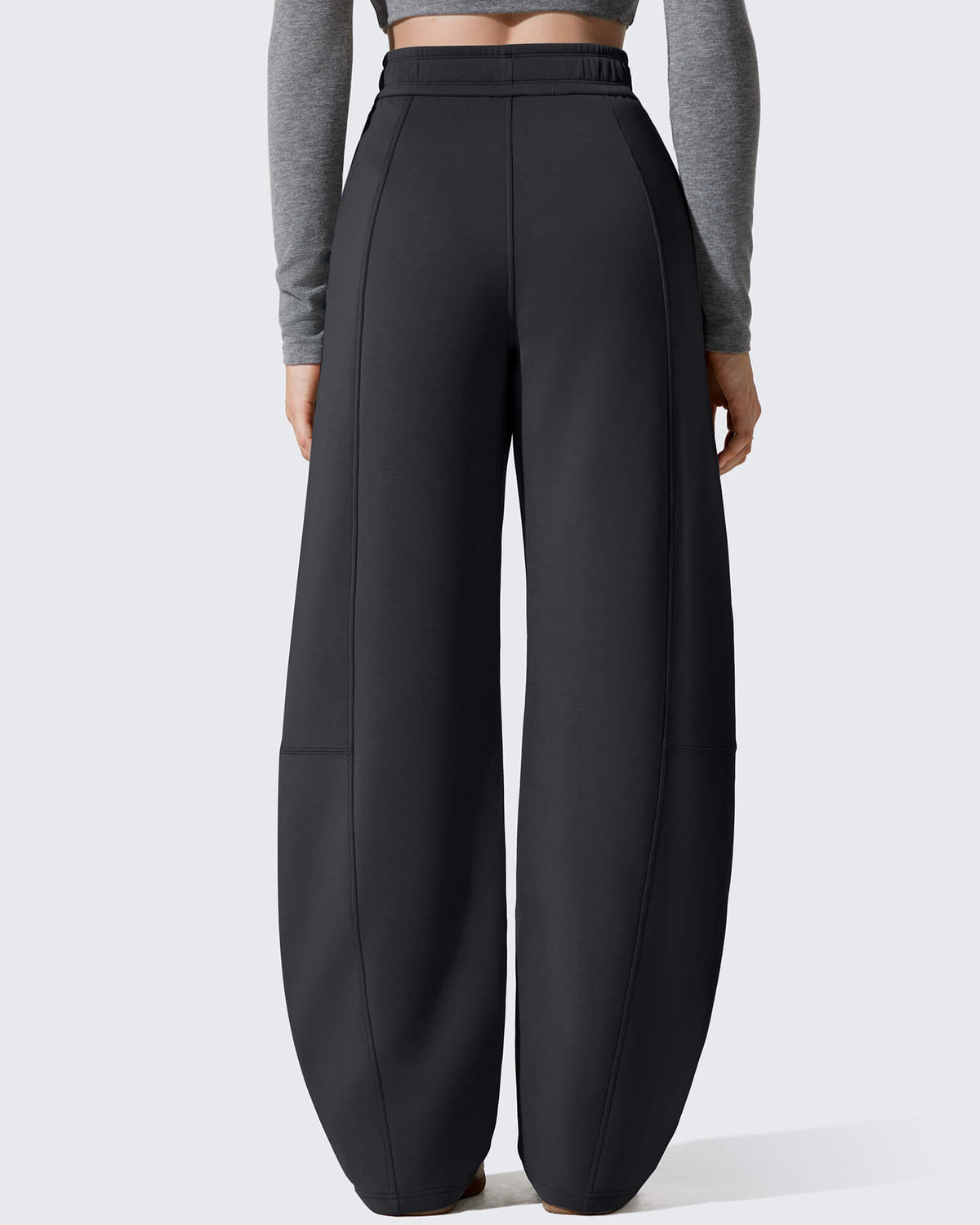 G4Free - Smoofit Fleece Lined Baggy Barrel Wide Leg Sweatpants -GF25J611AF-XS