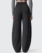 G4Free - Smoofit Fleece Lined Baggy Barrel Wide Leg Sweatpants -GF25J611AF-XS