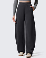 G4Free - Smoofit Fleece Lined Baggy Barrel Wide Leg Sweatpants -GF25J611AF-XS
