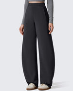 G4Free - Smoofit Fleece Lined Baggy Barrel Wide Leg Sweatpants -GF25J611AF-XS