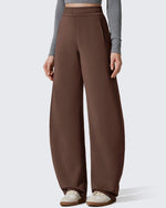 G4Free - Smoofit Fleece Lined Baggy Barrel Wide Leg Sweatpants -GF25J611AF-XS