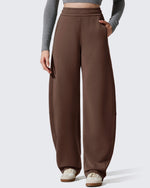G4Free - Smoofit Fleece Lined Baggy Barrel Wide Leg Sweatpants -GF25J611AF-XS