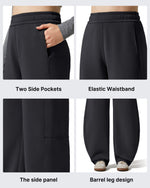 G4Free - Smoofit Fleece Lined Baggy Barrel Wide Leg Sweatpants -GF25J611AF-XS