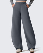 G4Free - Smoofit Fleece Lined Baggy Barrel Wide Leg Sweatpants -GF25J611AF-XS