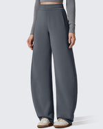 G4Free - Smoofit Fleece Lined Baggy Barrel Wide Leg Sweatpants -GF25J611AF-XS