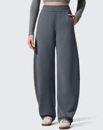 G4Free - Smoofit Fleece Lined Baggy Barrel Wide Leg Sweatpants -GF25J611AF-XS