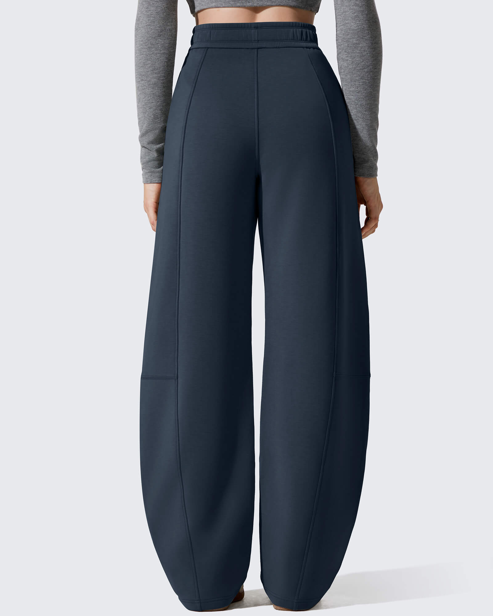 G4Free - Smoofit Fleece Lined Baggy Barrel Wide Leg Sweatpants -GF25J611AF-XS