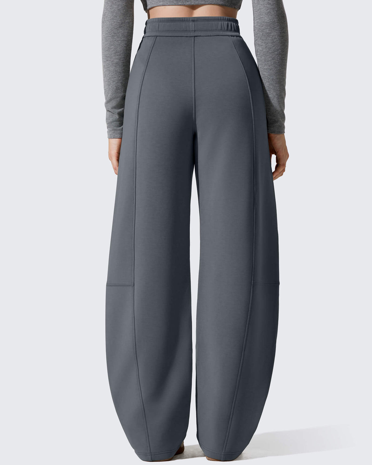 G4Free - Smoofit Fleece Lined Baggy Barrel Wide Leg Sweatpants -GF25J611AF-XS